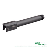 Crusader steel threaded outer barrel for PDP airsoft gun in matte black finish