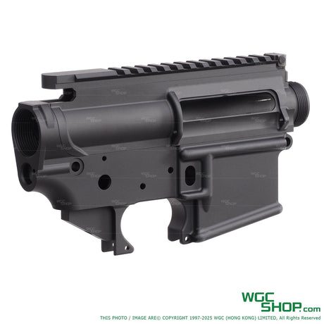 Black DNA receiver kit for T91 GBB airsoft gun with rail mount, shown against white background