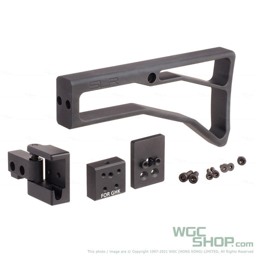 DYTAC SLR Airsoftworks AK Billet Stock with Folding and Fixed Stock Adaptors for GHK AK Flat Endplate Specification - WGC Shop