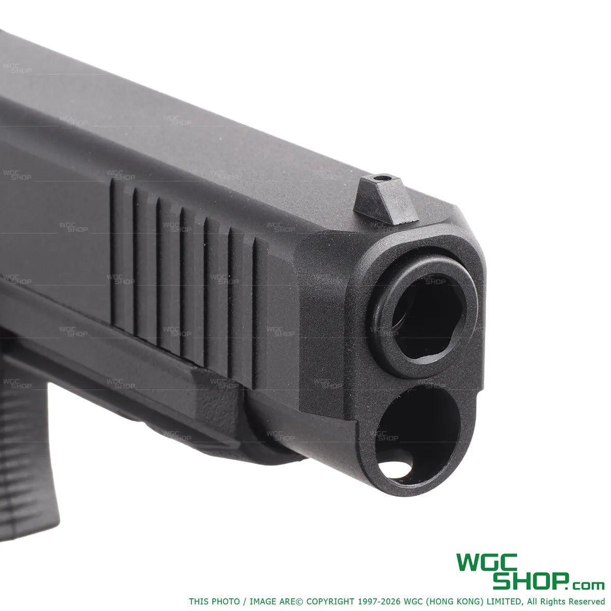 Front close-up view of GHK Glock 34 G34 Gen5 MOS GBB Airsoft