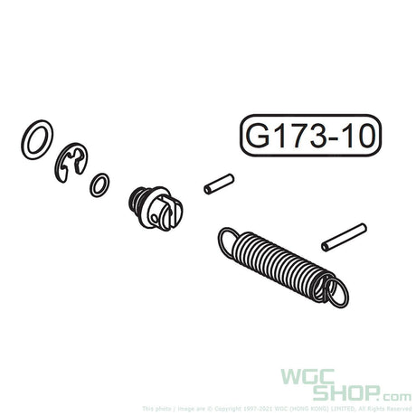 GHK Original Parts - Glock G17 Gen3 Piston Spring Set for GBB Airsoft ( G173-10 ) - WGC Shop