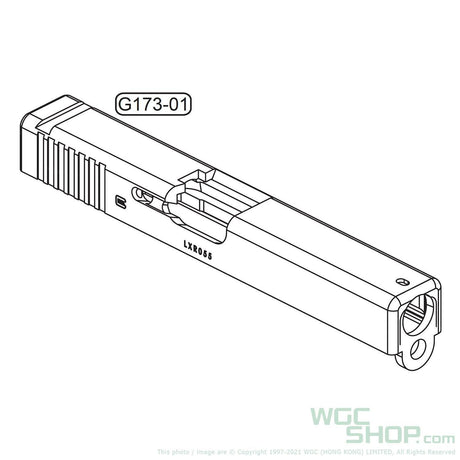 GHK Original Parts - Glock G17 Gen3 Steel Slide for GBB Airsoft ( G173-01 ) - WGC Shop