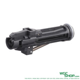 Black GHK original loading nozzle for G5 Standard V3 airsoft gun with spring on white background