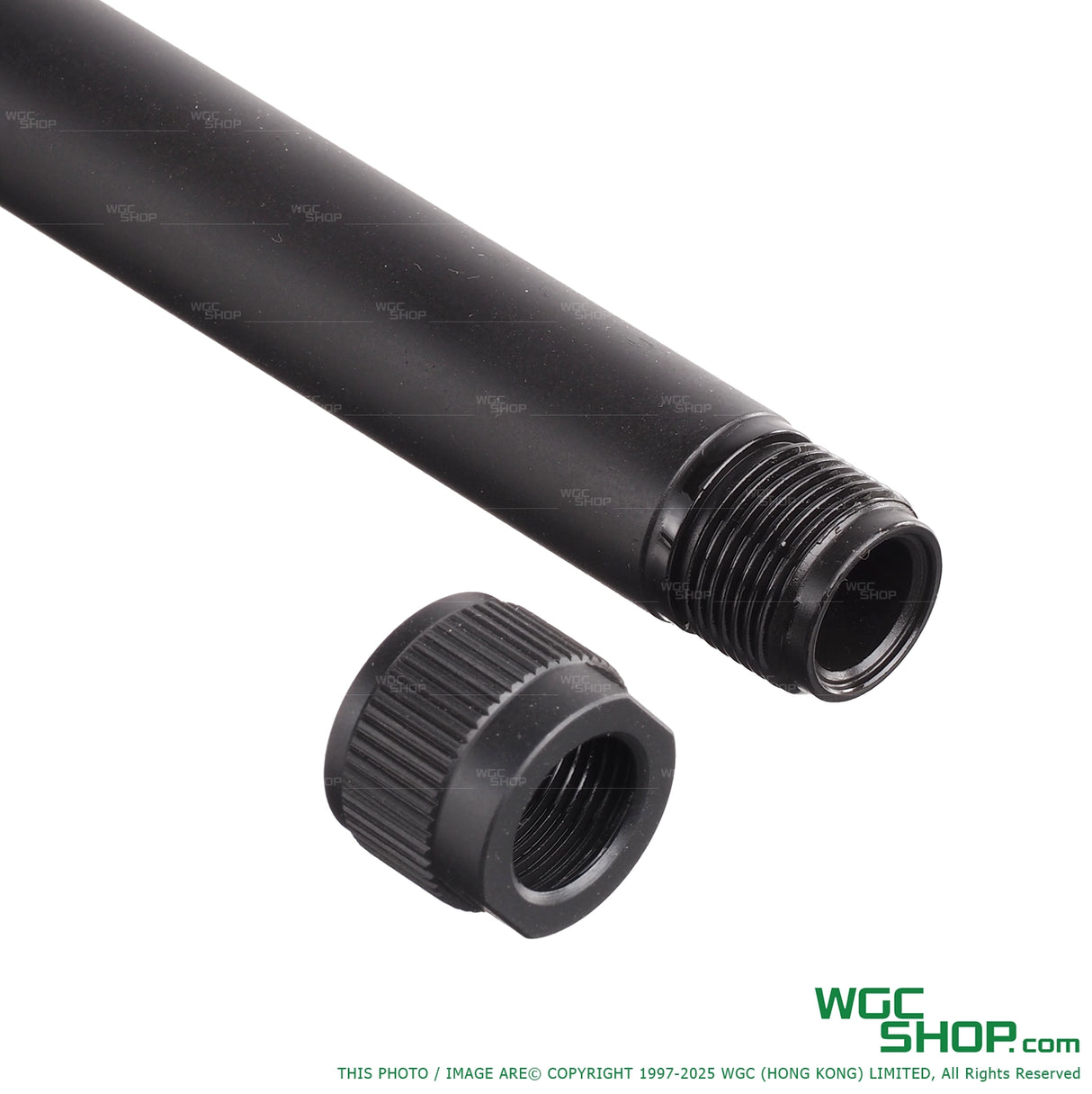 Guarder black steel 14mm threaded outer barrel for Marui G17 Gen5 MOS with knurled thread cap