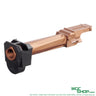 Left view of GUNDAY RA Style Aluminum Outer Barrel w/ Comp for MARUI G19 Gen5 GBB Airsoft - Black+Copper