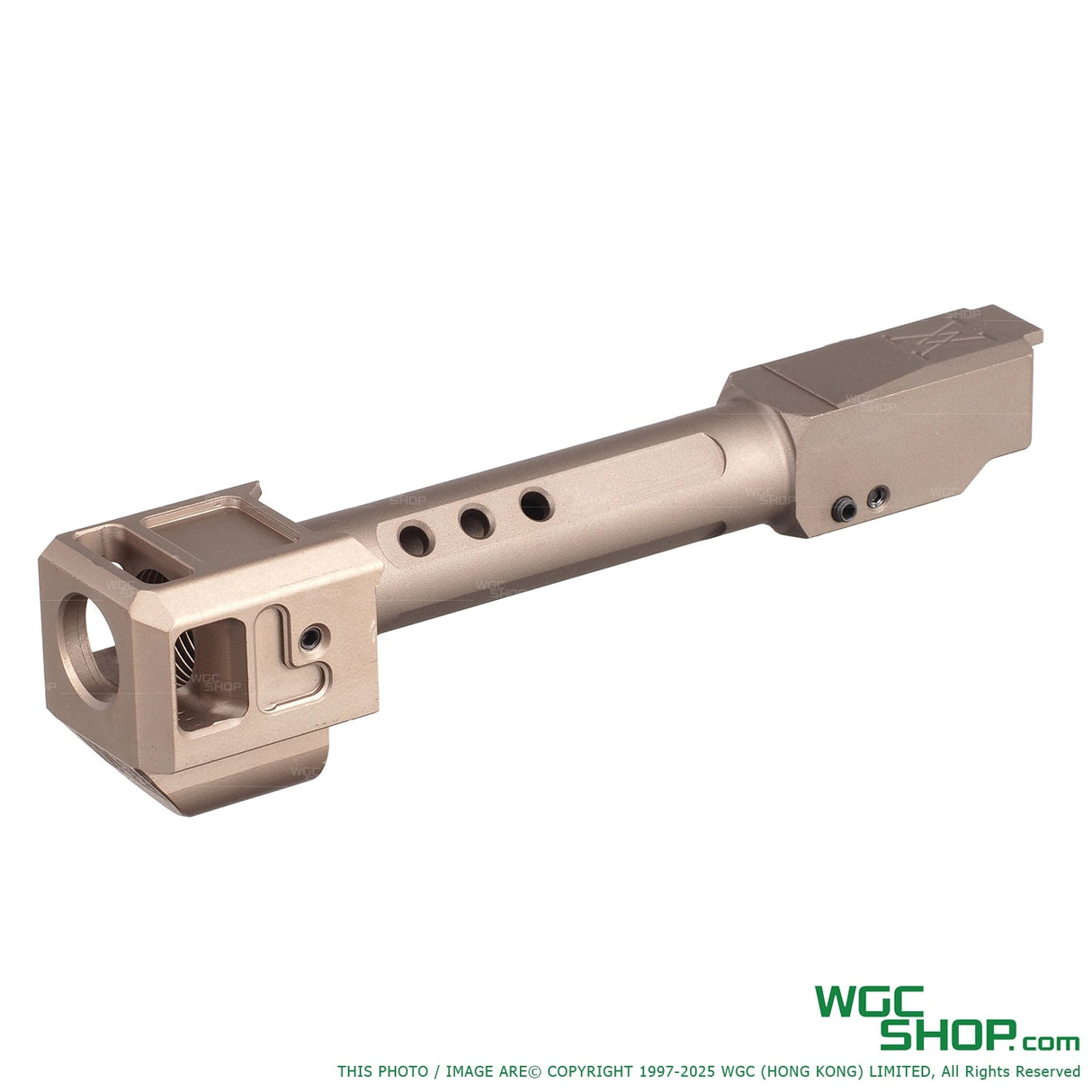 GUNDAY TP Style Aluminum Outer Barrel w/ HAED Style Compensator Type A for VFC G19 Gen5, G45, G19X, SRC G19 Gen5 MOS, GHK G45 GBB Airsoft