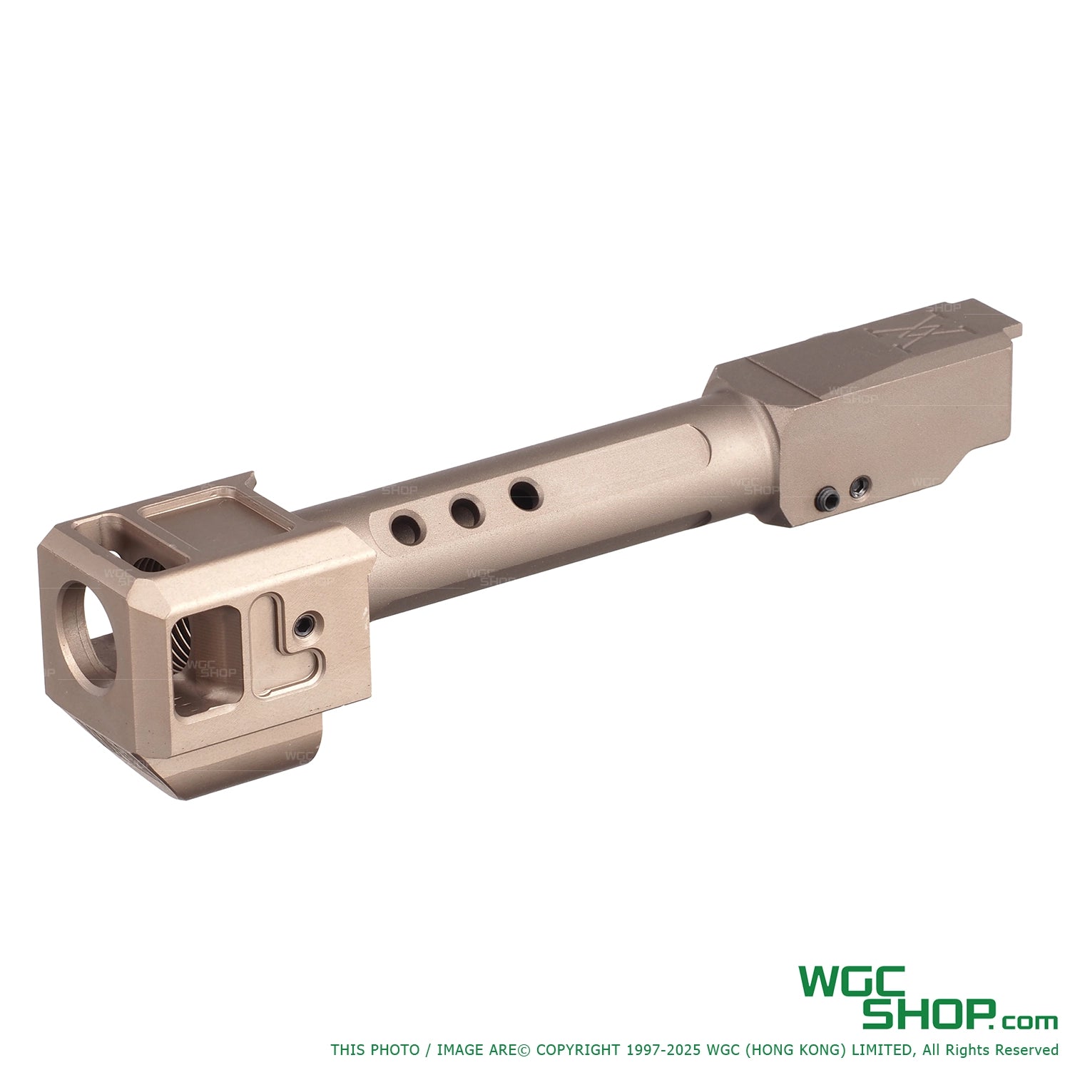 GUNDAY TP Style Aluminum Outer Barrel w/ HAED Style Compensator Type A for VFC G19 Gen5, G45, G19X, SRC G19 Gen5 MOS, GHK G45 GBB Airsoft