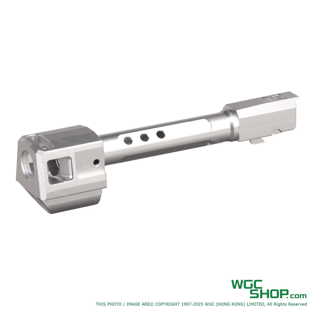 GUNDAY TP Style Aluminum Outer Barrel w/ HAED Style Compensator Type A for VFC Walther PDP GBB Airsoft Silver GUNDAY-V12-PDPA-SV - WGC Shop