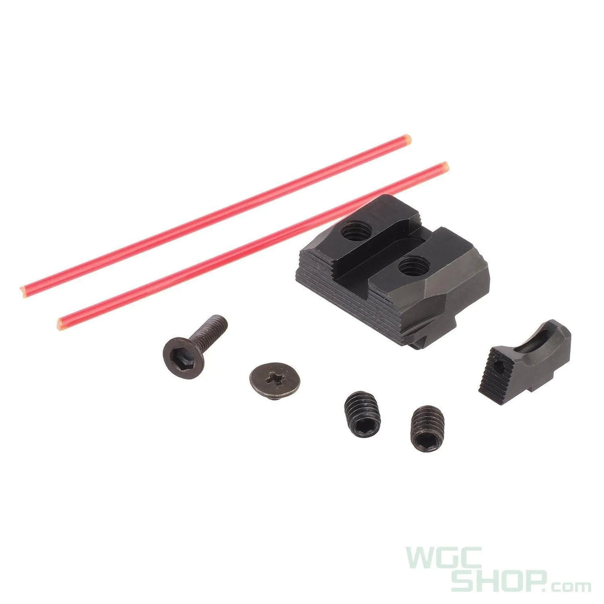 GUNS MODIFY S-Style Steel CNC Fiber Sight for Marui / WE G-Series - WGC Shop