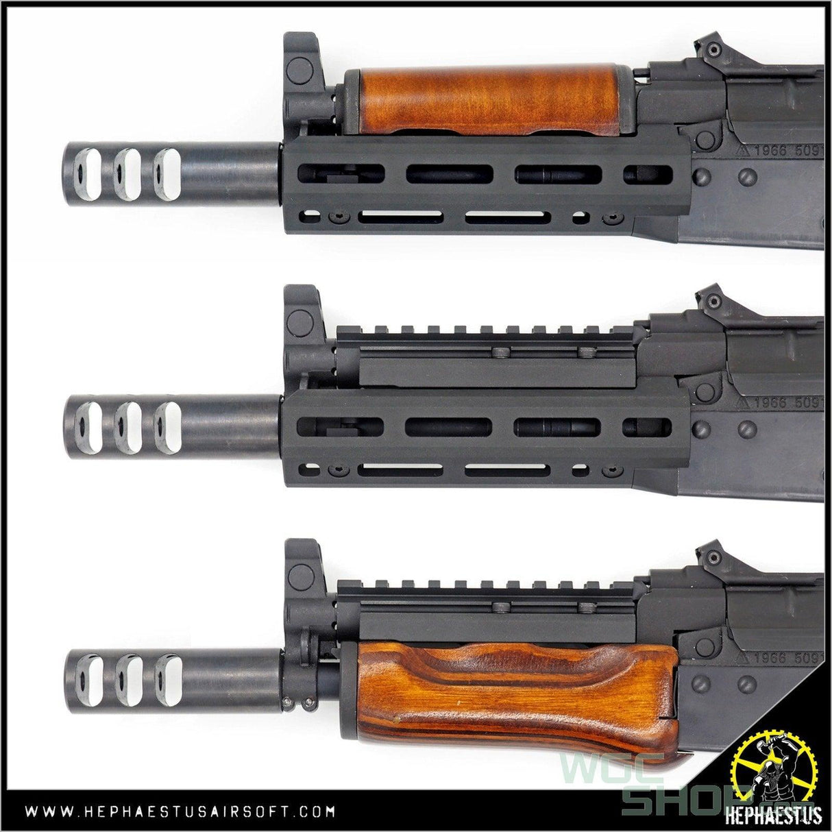 HEPHAESTUS AKS-74U M-LOK Handguard Set ( Type III ) for GHK / LCT AK Airsoft - WGC Shop