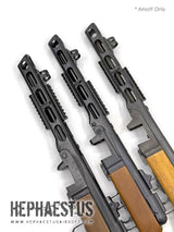 HEPHAESTUS CNC Aluminum Rail Sections (9 slots / 2 pcs) for VFC PPSh-41 GBB