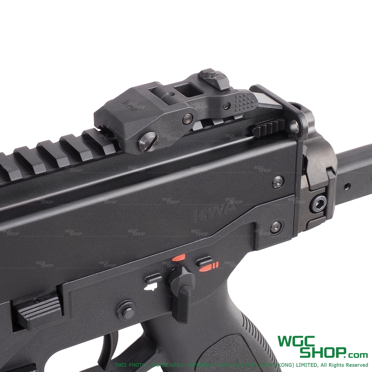 End close-up view of KWA TAC-9 GBB Airsoft - WGC Shop
