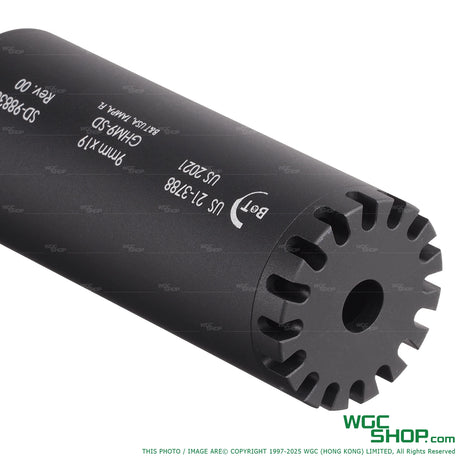 Close-up of GHM9 SD big suppressor
