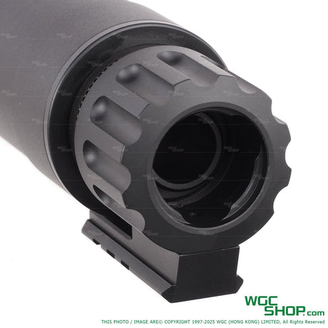 Close-up view of MP-IX silencer