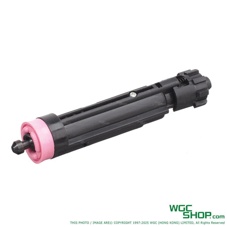 Black reinforced drop-in nozzle with pink seal for Marui MWS series airsoft gas blowback rifles
