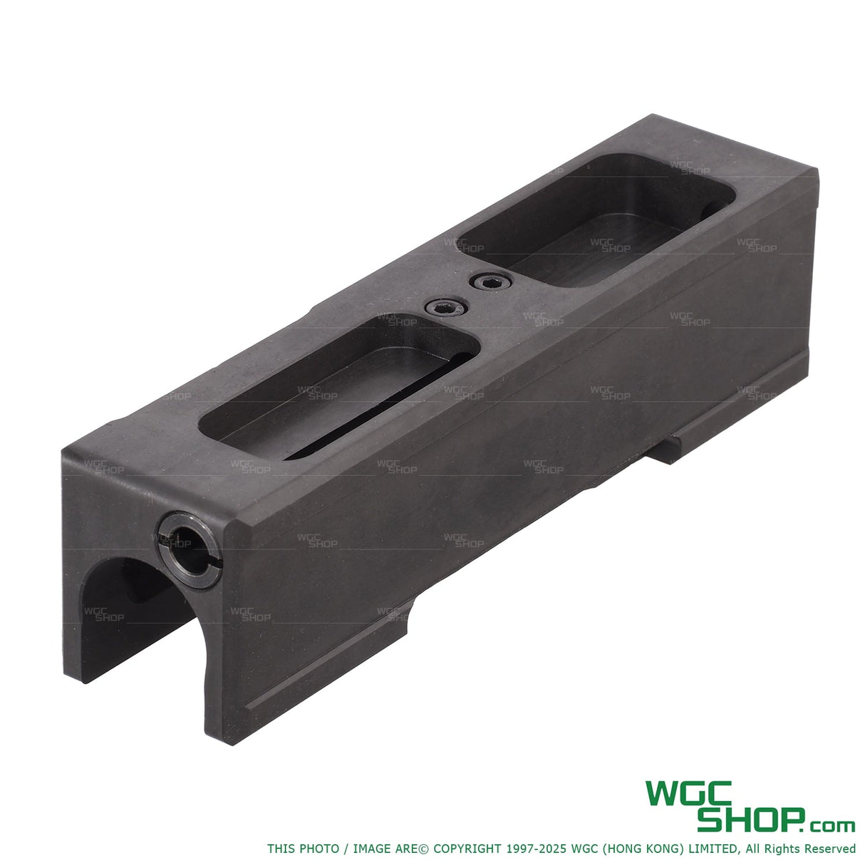 Black Northeast Steel bolt carrier set for Uzi Mini GBB airsoft gun on white background