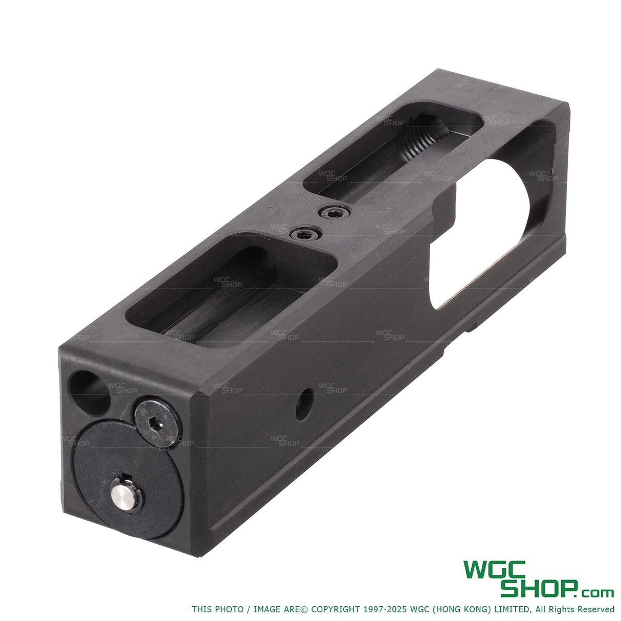 Northeast steel bolt carrier set for Uzi Mini GBB, black metal gun part on white background