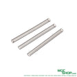 Three metal return springs for Walther VFC PDP GBB air nozzle part on white background