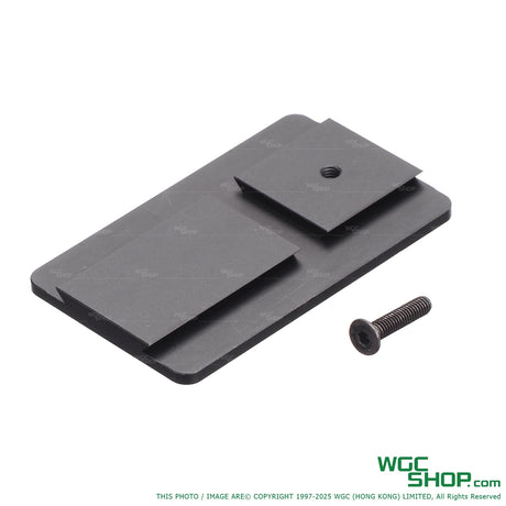 Black Pro Arms Acro mount plate and screw for Umarex VFC Glock pistols on white background