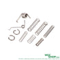 Set of eight silver metal springs and clips for Marui Saiga 12k SBS GBB trigger replacement