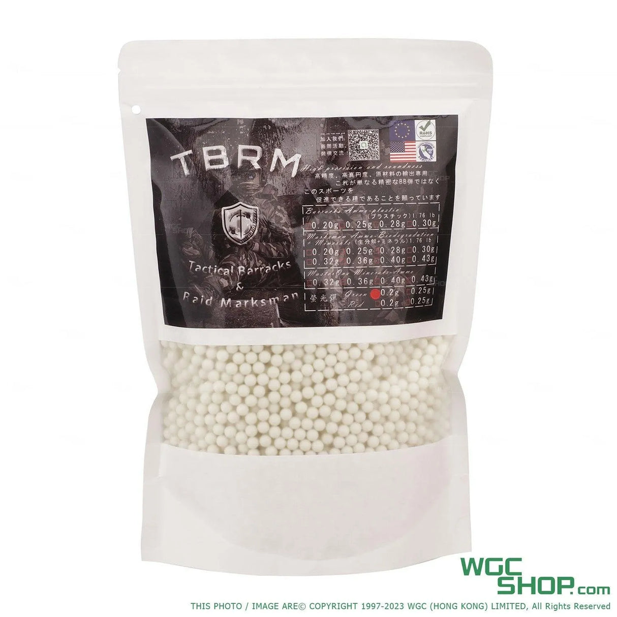 TBRM Precision Grade 5.95mm Tracer BBs - Green - WGC Shop