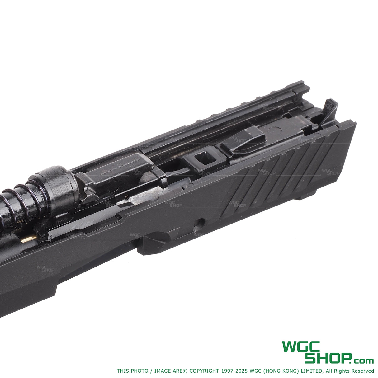 Nozzle close-up of TOKYO MARUI P320 full size GBB airsoft