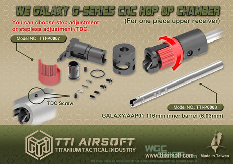 TTI AIRSOFT CNC Hop-Up Chamber for Galaxy G-Series GBB Airsoft - WGC Shop