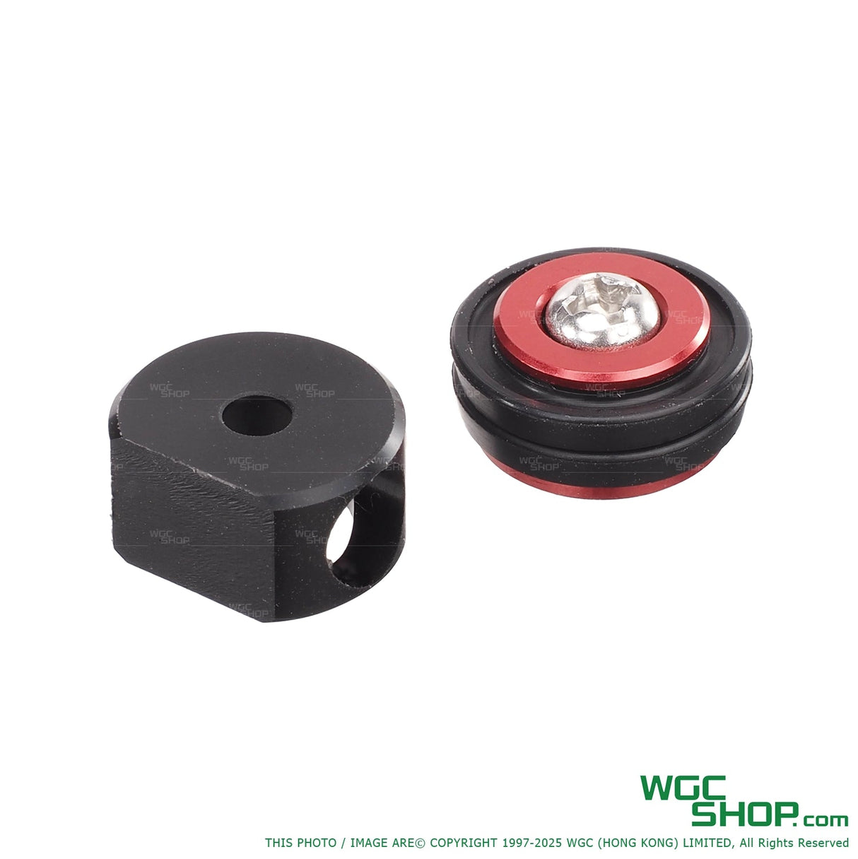 TTI Airsoft piston head and nozzle valve blocker for WE G17 G19 GBB in black and red
