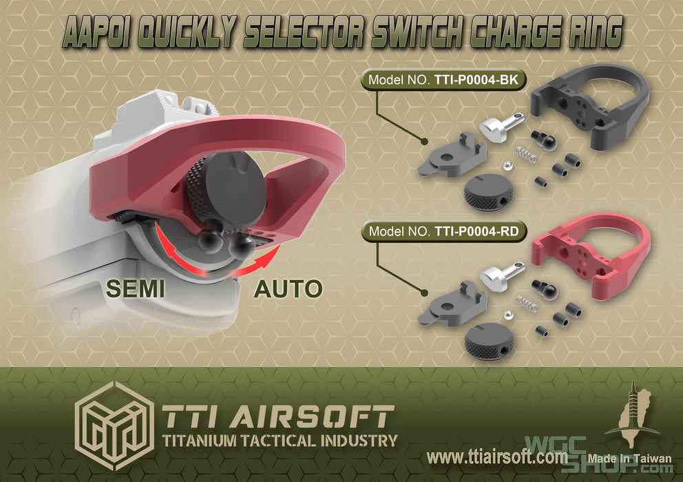 TTI AIRSOFT Selector Switch Charge Ring for AAP-01 GBB Airsoft - WGC Shop