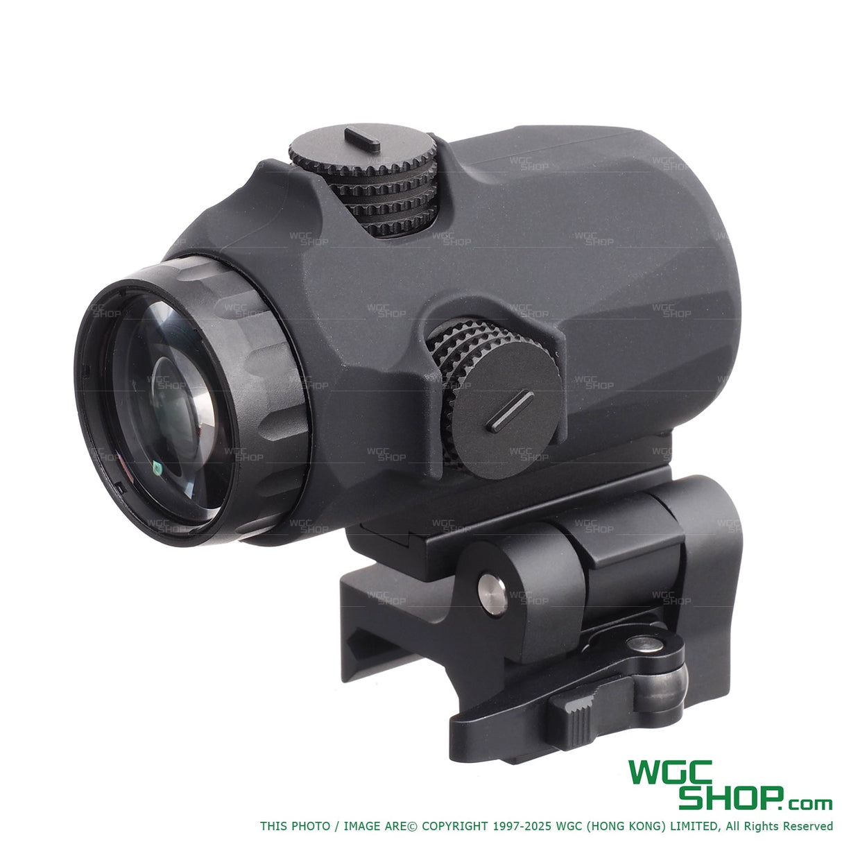 Vector Optics Maverick IV 3x22 magnifier with black rubber armored body and quick detach mount
