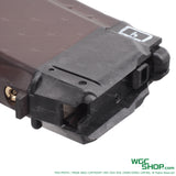 Top close-up view of VFC AVS74U / AKS74U gas airsoft magazine with WGCShop watermask