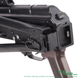 Stock adapter close-up of VFC AVS74U / AKS74U GBB airsoft with WGCShop watermask