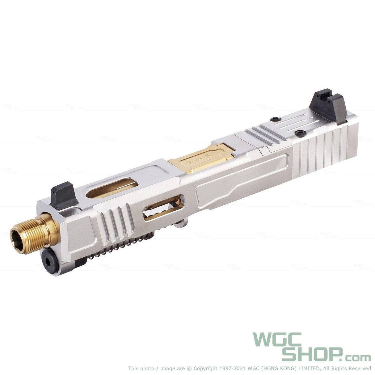 VFC Fowler Industries MKII Glock 19 Gen4 GBB Airsoft Complete Upper Slide Set - Stainless Steel - WGC Shop