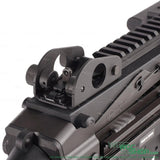 VFC M249 GBB Airsoft - Rear Sight Close-Up View