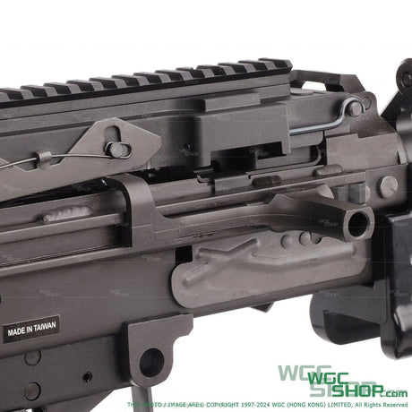 VFC M249 GBB Airsoft - Charging Handle Close-Up View