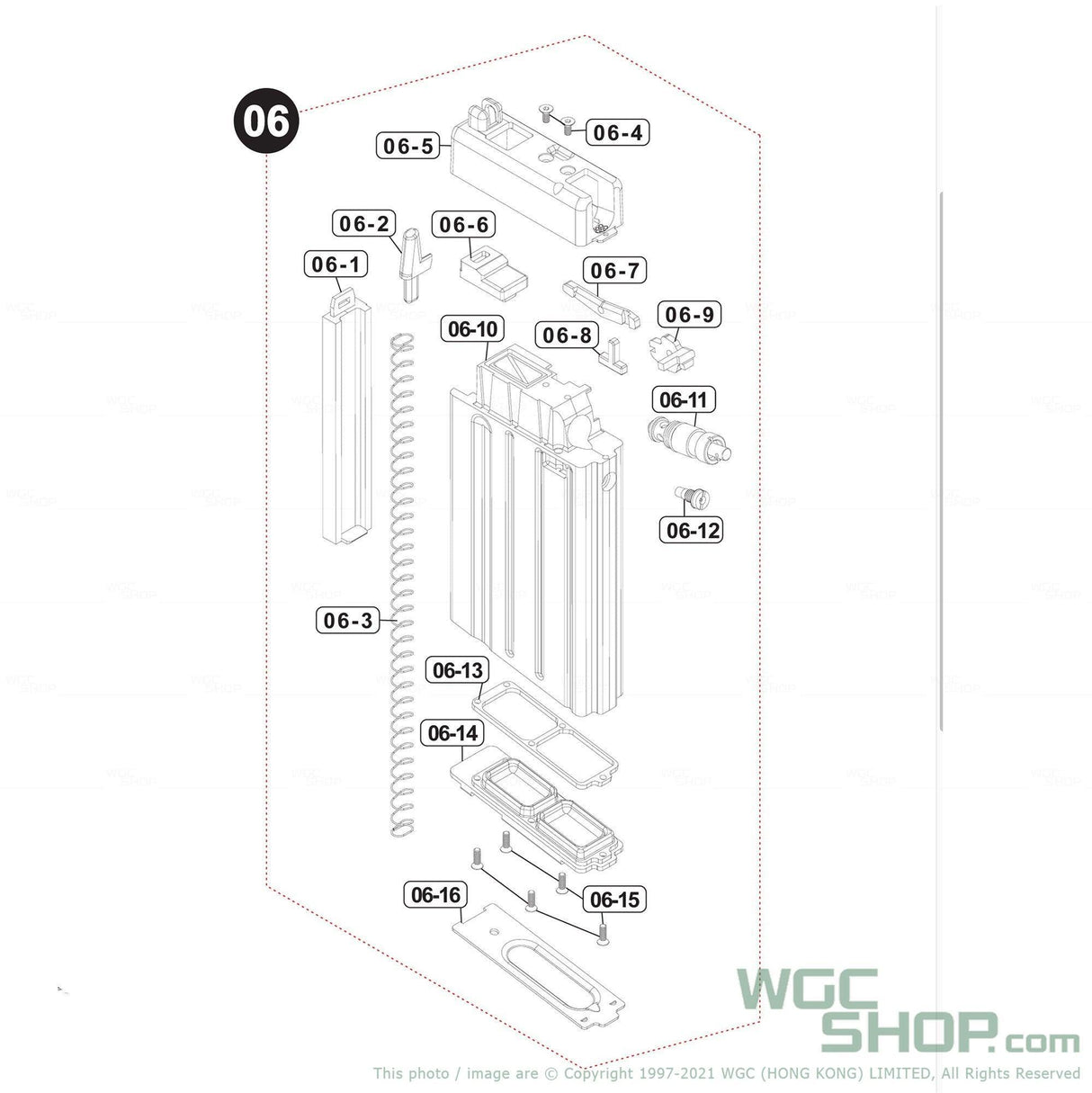 VFC Original Parts - SR25 GBB Magazine Rear Lever ( VG27MAG040 ) - WGC Shop