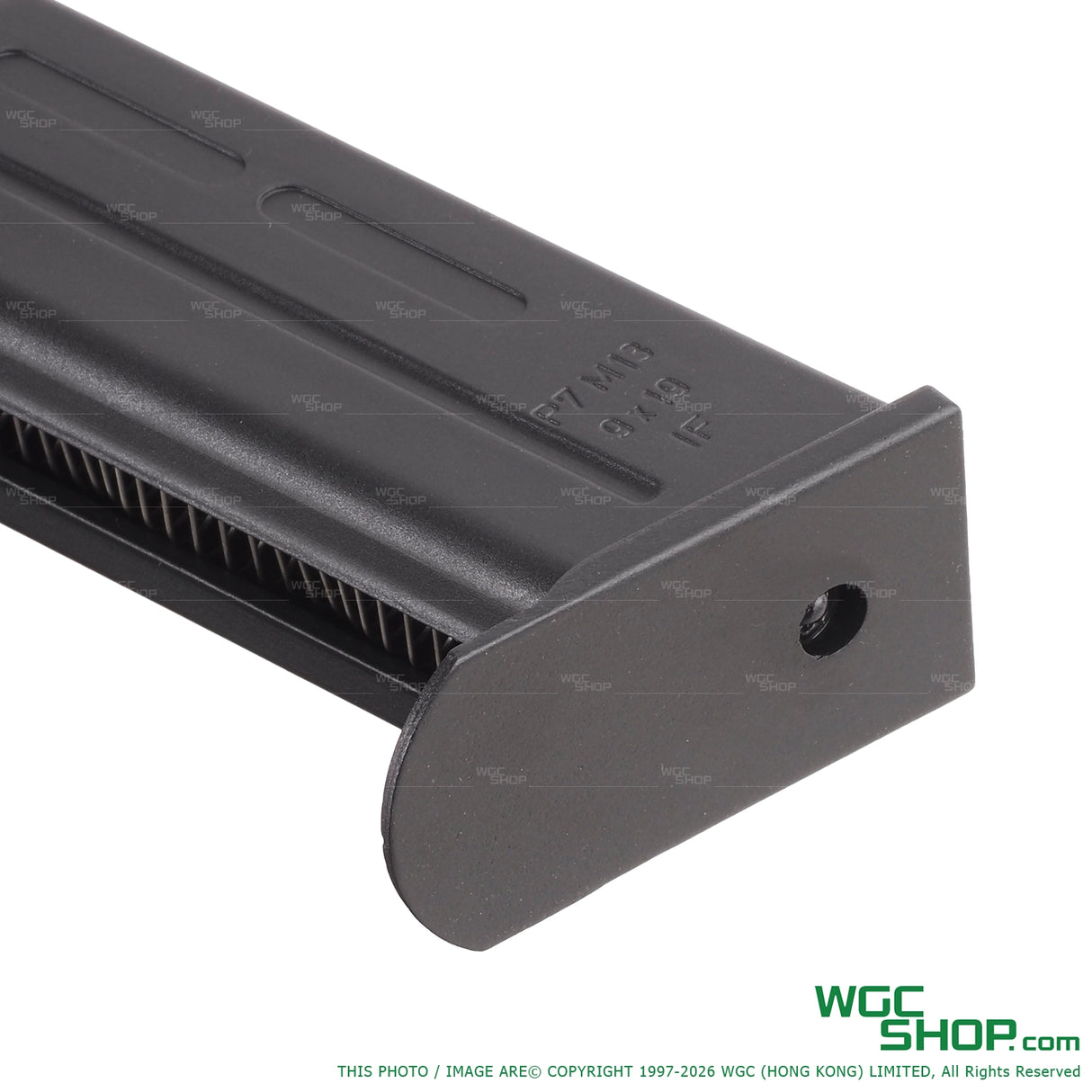 Close-up view of VFC P7M13 16Rds Gas Airsoft Magazine - WGC Shop