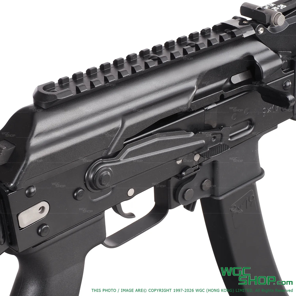Selector close-up view of VFC PP-19-01 Vityaz GBB Airsot