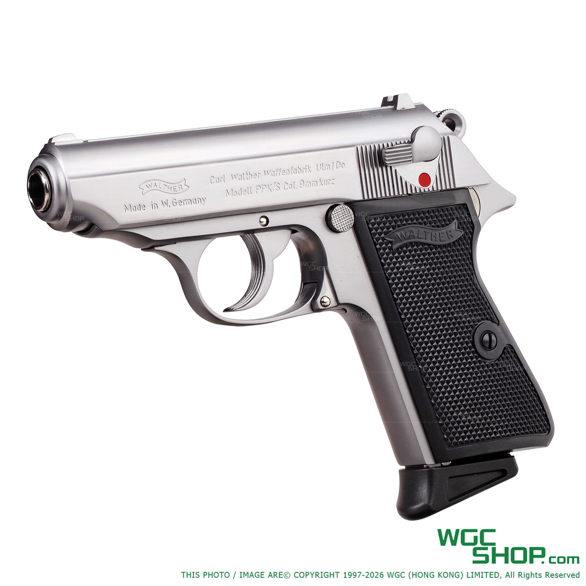 Left view of VFC PPK/S GBB Airsoft - Silver