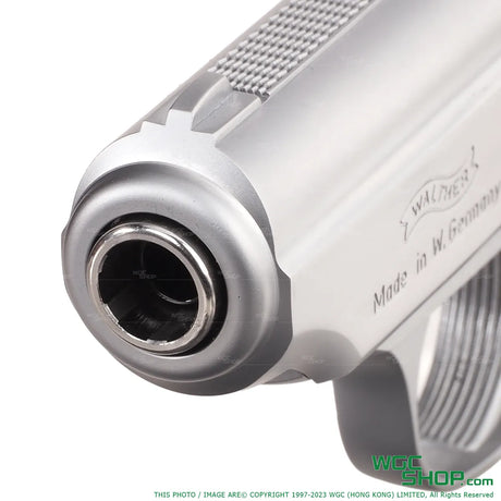 Front view of VFC PPK/S GBB Airsoft - Silver