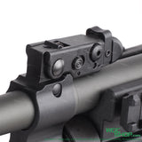 Close-up front sight of VFC MG4 AEG airsoft