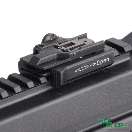 Close-up rear sight of VFC MG4 AEG airsoft