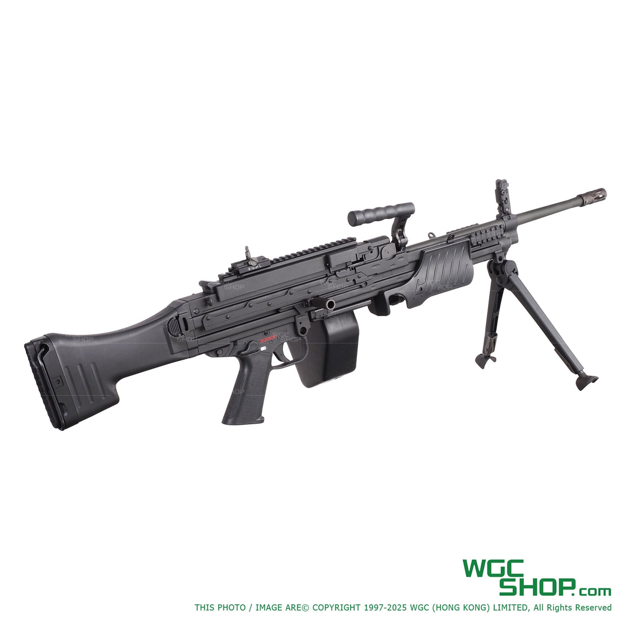 VFC Umarex MG4 Electric Airsoft AEG machine gun with bipod on white background
