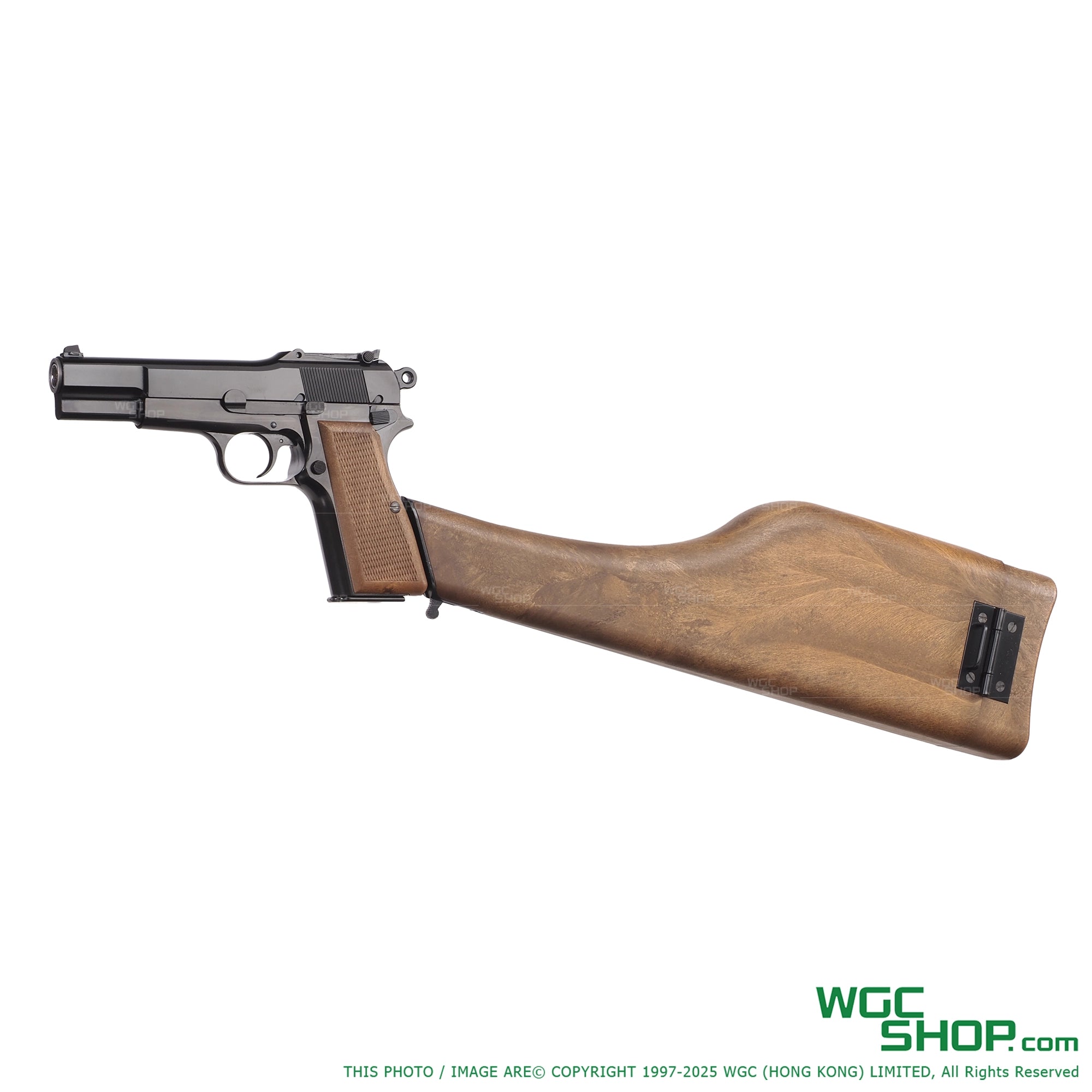 WE Browning Hi Power GBB w/ Stock ( Black ) - WGC Shop