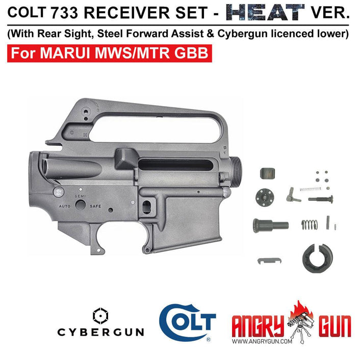 ANGRY GUN Colt 733 HEAT Version CNC Upper & Lower Receiver for Marui MWS & MTR GBB Airsoft - WGC Shop