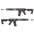 APS F - 1 Electric Airsoft ( AEG ) - RS - 2 Stock / eSilver Edge Black / Red Switch APS-AEG-EBDR-BR-2 - WGC Shop