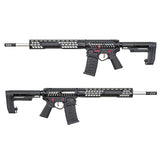 APS F - 1 Electric Airsoft ( AEG ) - RS - 2 Stock / eSilver Edge Black / Red Switch APS-AEG-EBDR-BR-2 - WGC Shop