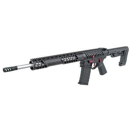 APS F - 1 Electric Airsoft ( AEG ) - RS - 2 Stock / eSilver Edge Black / Red Switch APS-AEG-EBDR-BR-2 - WGC Shop