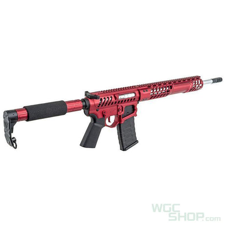 APS F - 1 Electric Airsoft ( AEG ) - Tron Stock / eSilver Edge Red / Red Switch APS-AEG-EBDR-RR-T - WGC Shop