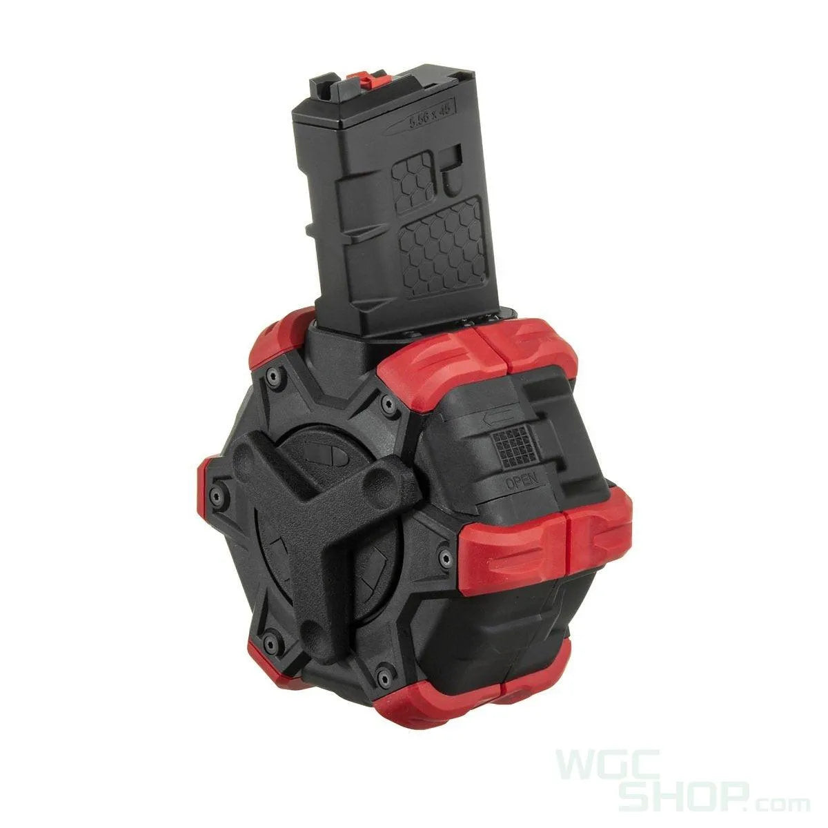 ARMORER WORKS M4 GBB Drum Mag ( Red / Black ) - WGC Shop